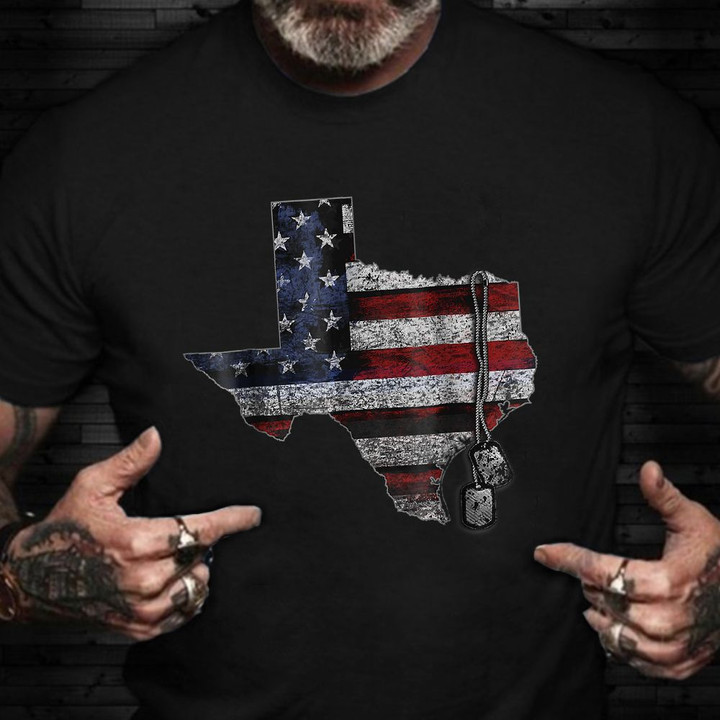 Texas Veteran T-Shirt Proud Texan Veterans Day Shirt 2021 Patriotic Gift For Vet