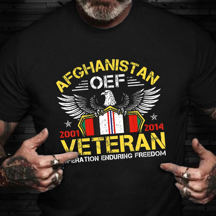 Afghanistan OEF Veteran Shirt Operation Enduring Freedom T-Shirt Retired Military Gifts