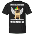 Pug I Wish I Were A Unicorn Pug Shirt