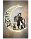 Frenchie I Love You To The Moon and Back Quote Posters