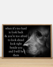 Golden Retriever Dog When It's Too Hard To Look Back And You're Too Afraid Poster Bedroom Wall Decor