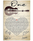 U2 One Song Lyrics Poster Heart Typography Poster Poster Bathroom Wall Decor