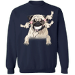 Pit Bull Face Humor Funny Pug Sweater