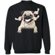 Pit Bull Face Humor Funny Pug Sweater