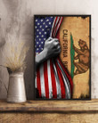 California Flag Inside American Flag Vertical Poster Fourth Of July Poster Gift For Patriotic