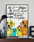 Do You What Makes Happy Dachshund Poster Bedroom Wall Decor