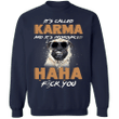 Pug It's Called Karma And It's Pronounced Haha - Pug Sweater Funny Gifts Karma Clothing