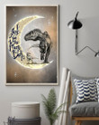 T-Rex I Love You To The Moon and Back Dinosaur Poster