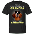 Never Underestimate A Grandpa Who Loves Dachshund T-Shirt Gifts For Grandparents