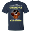 Never Underestimate A Grandpa Who Loves Dachshund T-Shirt Gifts For Grandparents