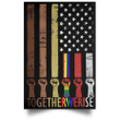 American Flag Together We Rise Poster Juneteenth Be Kind Asl Blm