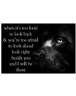 Pit Bull When It's Too Hard To Look Back & You're Too Afraid Motivational Poster Decoration