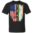 American Flag And Ireland's Flag Shirts Fourth Of July T-Shirts