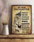 T-Rex With Crown My Dear Daughter Mom Poster