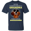 Never Underestimate A Grandma Who Loves Dachshund T-Shirt Gifts For Older Women