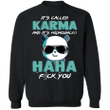 Panda It's Called Karma And It's Pronounced Haha - Panda Sweater Gag Gifts Karma Clothing