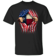 Texas Flag Inside American Flag T-Shirt Family 4th Of July Shirts