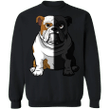 Bulldog Half Face Bulldog Sweater Funny Sweatshirts