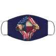 Texas Heartbeat Inside American Flag Face Mask Texas Pride Apparel Fourth Of July