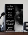 Siamese Cat I Am Your Friend Poster, Kitten Poster, Cat Decorations Cat Wall Art