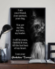 Yorkshire Terrier I Am Your Friend Poster, Dog Decorations Dog Wall Art