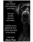 Great Dane I Am Your Friend Poster, Dog Poster Decorations Dog Wall Art