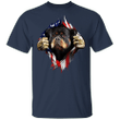 Rottweiler Inside American Flag T-Shirt 4th Of July Flag Patriotic Gift