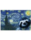 Sloth The Starry Night by Vincent Van Gogh Poster I Survived 2020 Poster Gift For Sloth Lover