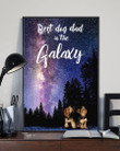 Yorkshire Terrier Best Dog Dad In The Galaxy Poster - Cute Poster First Father's Day Gift Ideas