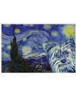 Yorkshire Terrier The Starry Night by Vincent Van Gogh Poster Print Gift For Dog Lover