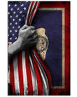 Wyoming Flag And American Flag Vertical Poster 4th Of July Poster Patriotic Gifts