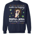 French Bulldog Make Me Happy Lovely Sweater With Sayings Cute Gifts For Girlfriend