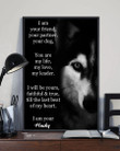 Husky I Am Your Friend Poster, Dog Poster Decorations Dog Wall Art