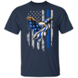 Eagle Thin Blue Line American Flag T-Shirt Gift For Police American Pride Support Police Flag