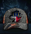 North Carolina State Flag Hat 3D Printed U.S Flag Old Retro NC Flag Trucker Hat Patriotic