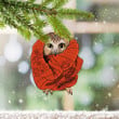 Owl Ornaments With Red Scarf For Christmas Tree Decorations Gift For Owl Lover