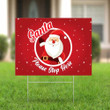 Santa Please Stop Here Yard Sign Cute Christmas Welcome Sign Porch Decor