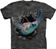 Turtle 3D T-Shirt Funny Wild Animal Print Shirt Vintage Graphic Design For Men Turtle Lover