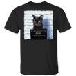 Black Cat Prison Shirt Dangerous Cat On The Naughty List Graphic Tee Gift For Cat Lover
