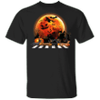 Dachshund Walking With Pumpkin Blood Moon T-Shirt Halloween Shirt Gift For Dachshund Lovers