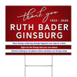 Thank You Ruth Bader Ginsburg Yard Sign RBG Motivational Quotes For Girl Spirit Gifts Feminist