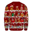 Vizsla Red Ugly Christmas Sweatshirt Unique Animals With Santa Hats Sweatshirt Unisex Clothes