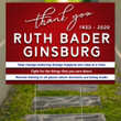 Thank You Ruth Bader Ginsburg Yard Sign RBG Motivational Quotes For Girl Spirit Gifts Feminist