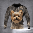 Yorkie Hoodie 3D All Over Print Face Dog Best Gift For Men For Women