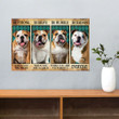 Bulldog Be Strong Be Brave Be Humble Be Badass Vintage Poster Wall Funny Housewarming Gift Idea