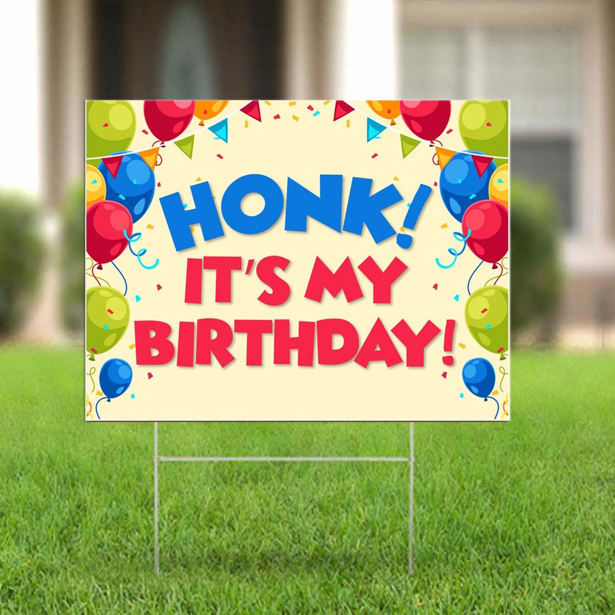 Honk It's My Birthday Yard Sign Christmas Gifts For Kids Lawn Yard Decor