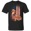 Dachshund American Usa Flag Dog T-Shirt Patriotic Gifts For Him