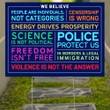 Signs Of Justice We Believe Yard Sign We Believe Violence Is Not The Answer Sign House Decor