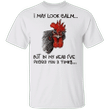 Chicken I May Look Calm But I've Pecked You 3 Times T-Shirt Funny Saying Shirt For Guys Female