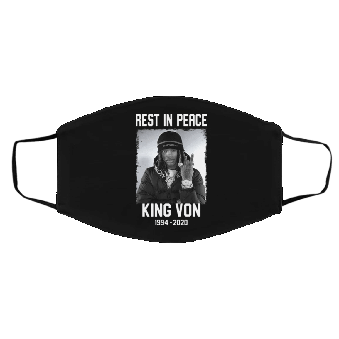 Rip King Von Face Mask Justice For King Von 1994 - 2020 Face Mask